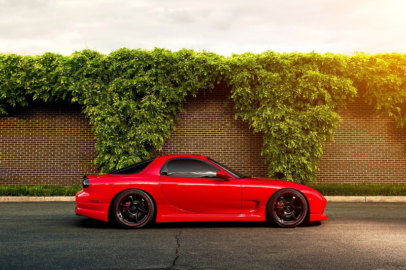 architecture, motor vehicle, car road mazda rx7 fd mazda rx 7, built structure, plant, building exterior, 1080P, mode of transportation, road, outdoors