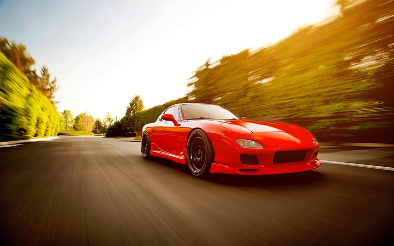 Supercar, Mazda, High, 1080P, fd, Speed, rx, Run, Red