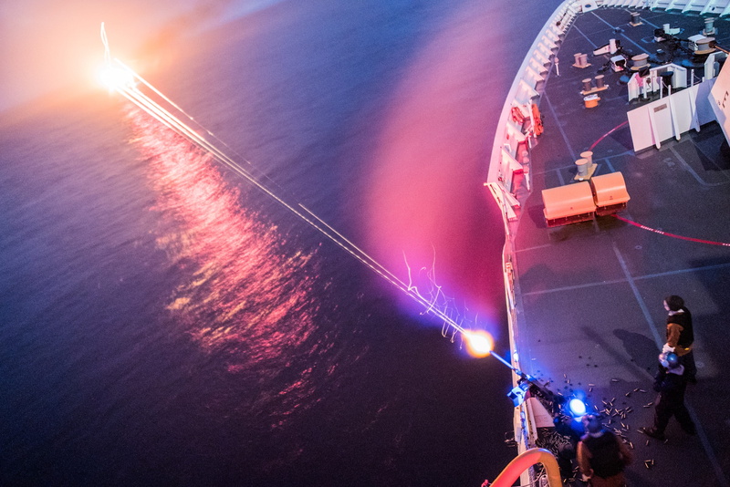 transportation, land, boat, 4K, america, real people, group of people, high angle view, event, night, us coast guard, gun, beach, nature, crowd, pacific ocean