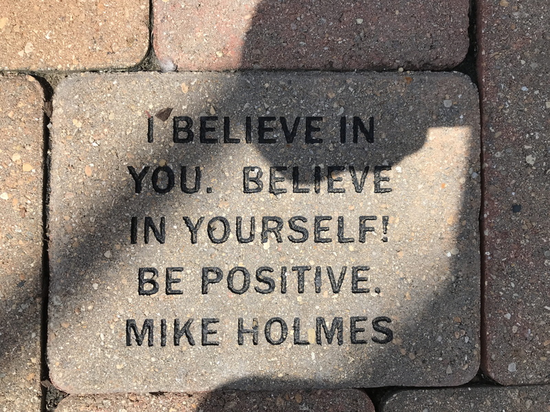 solid, light, city, text, street, stone, sign, information sign, positivity, cobblestone, quote, rockford, 4K, gray, believe, good vibes, urban, day, communication