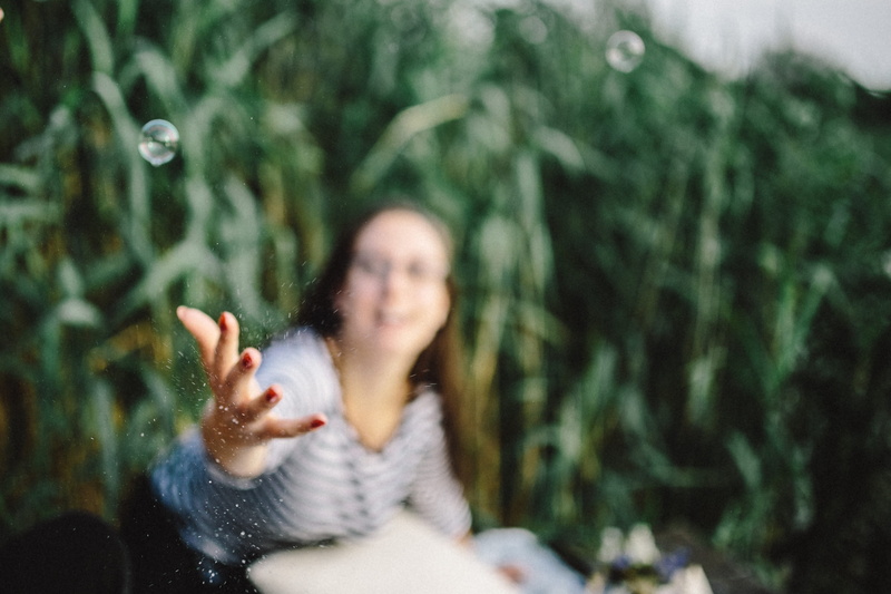 headshot, portrait, summer, color Image, relaxation, bubbles, focus on foreground, vacations, lifestyles, nature, soap bubbles, happy, one Woman Only, 2K