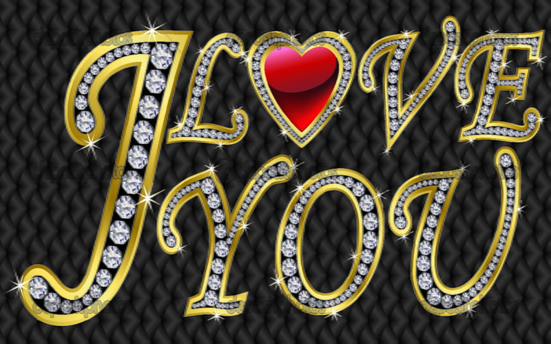 vector, 2K, love, golden, illustration, diamonds, day, card, valentine