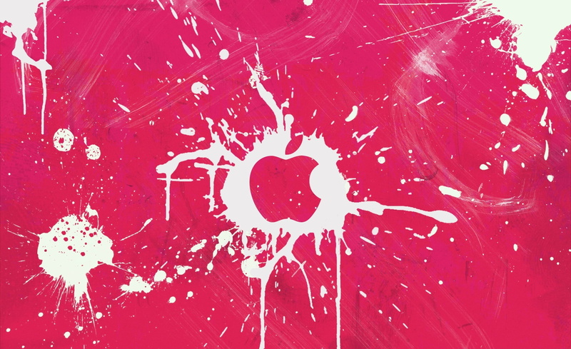 abstract, no people, indoors, red, Splash, messy, apple, painted, backgrounds, close-up, dirty, drop, emotion, logo, full frame, 1080P, splashing, Computers