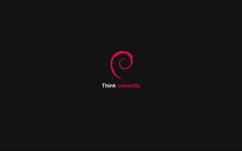 correctly, logo, debian, think, 720P