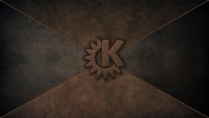 leather, softwares, panel, kde, brown, black, logos, photos, computers, 1080P