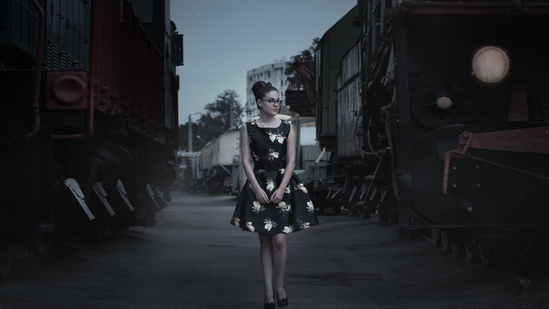 beauty, queen, city, front view, young adult, mini, standing, dress, beautiful, train, leisure activity, neck, building exterior, night, looking at camera