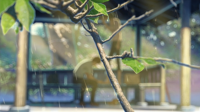 Makoto Shinkai, summer, sunlight, rain, branch, 1080P, The Garden of Words