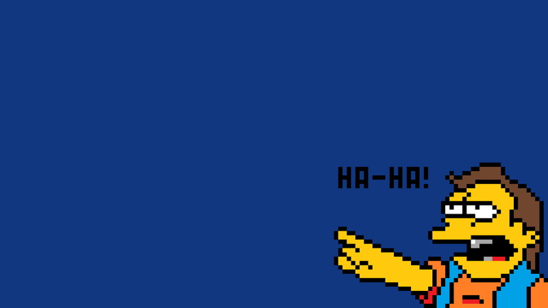 vibrant color, close-up, pixel art, clear sky, guidance, sky, low angle view, technology, studio shot, colored background, pixels, The Simpsons, blue background