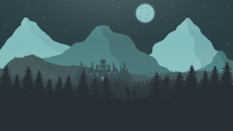 tree, graphic design digital art 2d 2d landscape tristan nelson, mountain range, no people, scenics - nature, reflection, high angle view, outdoors, sky