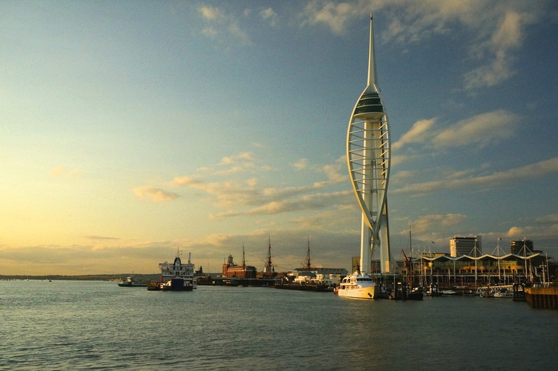 sailboat, spinnaker, sky, built structure, maritime, skyscraper, harbour, outdoors, tower, building exterior, cloud - sky, no people, heritage, city, nelson