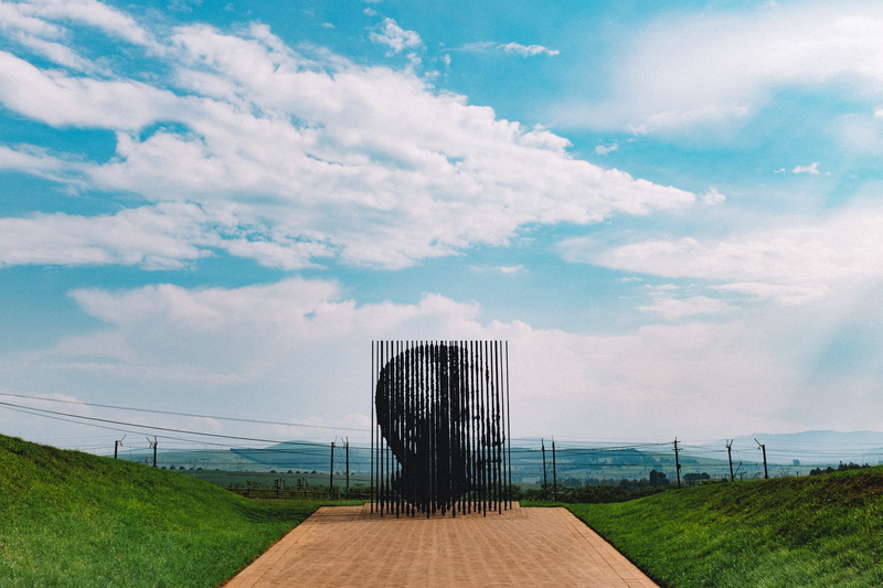 beauty in nature, water, the way forward, path, nature, artwork, panoramic, landscape, tranquility, nelson mandela capture site, land, field, day, tourism