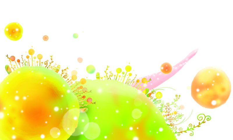 2K, circles, quirkiness, plants