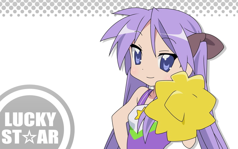 sign, anime girls, Hiiragi Kagami, human body part, purple, lifestyles, contemplation, Lucky Star, indoors, representation, people, text, men, standing