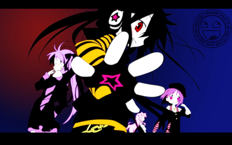 red eyes, anime girls, headphones, Lucky Star, 1080P