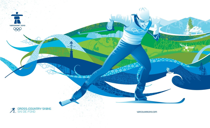 one person, 1080P, leisure activity, Winter Olympic Games, logo, xc skiing, white background, winter sport, green color, full length, cross, olympics
