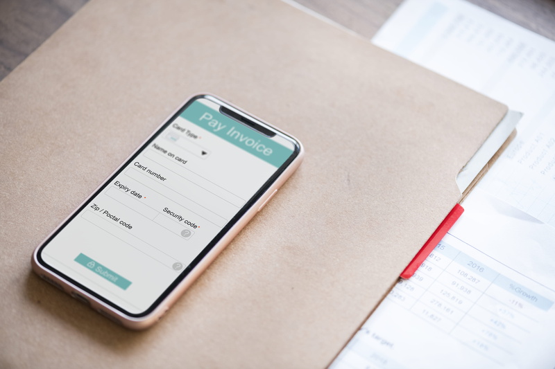 invoice, folder, 4K, paperwork, day, business, communication, wireless, high angle view, mobile phone, smart phone, cellphone, top, receipts, iphone, wireless technology