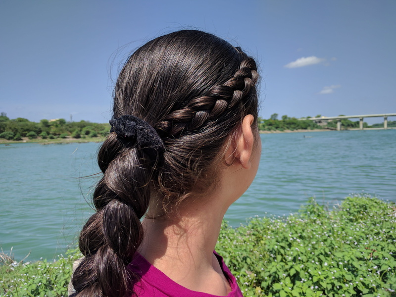 nature, outdoors, Beauty, rear view, leisure activity, young adult, Back of Girl, 4K, Girly, water, women, River, braided hair, Beautiful, hair, hairstyle