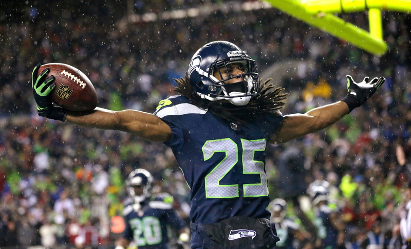 American football, 4K, Seattle Seahawks, NFL, Richard Sherman