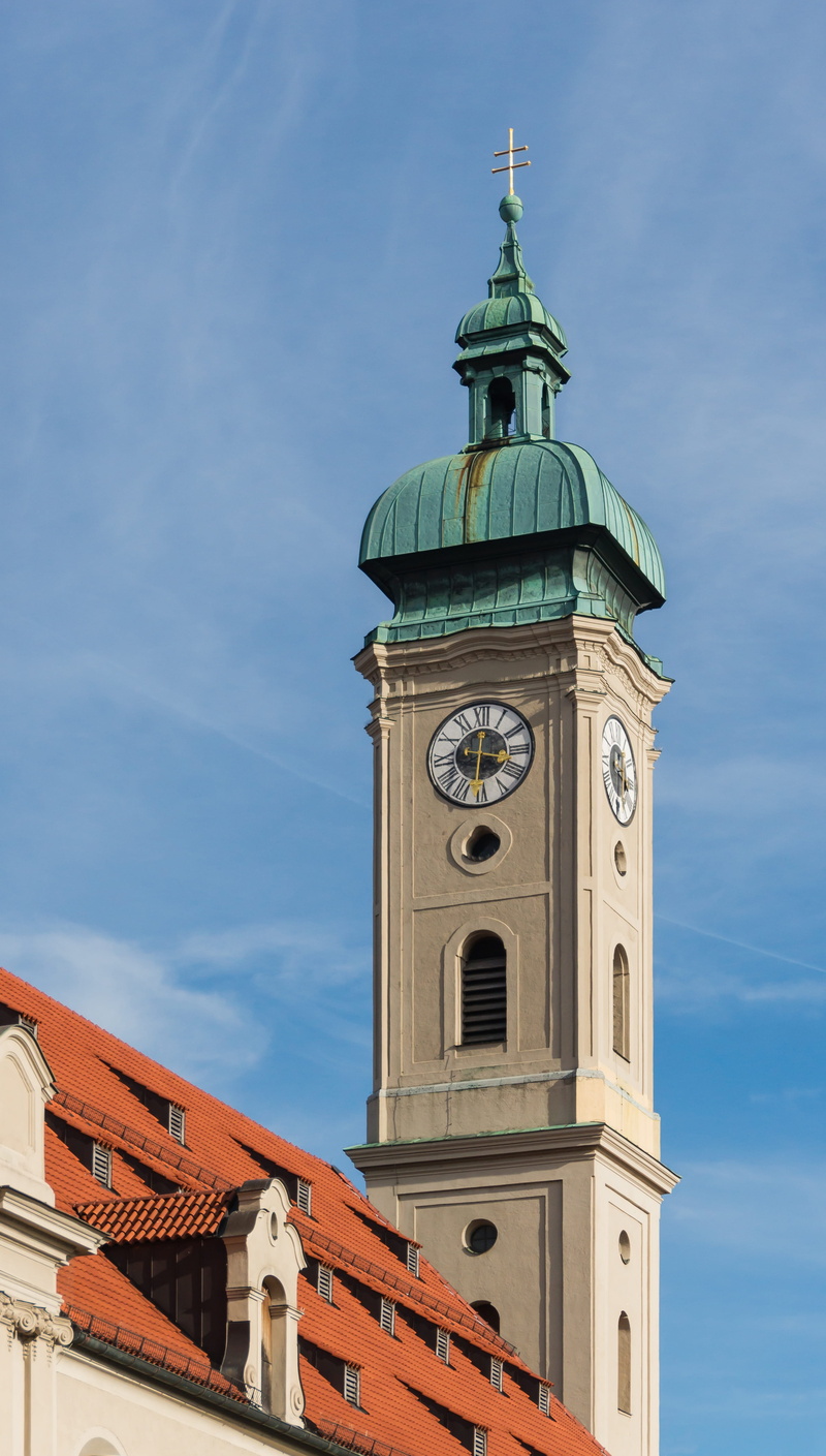 historic, bavaria, built structure, tower, no people, 4K, low angle view, day, religion, munich, sky, steeple, clock tower, building, clock, nature, bell tower