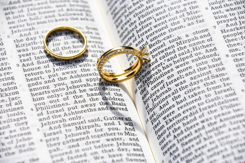 wedding ceremony, belief, sheets, no people, spirituality, vows, verses, indoors, colored, intimate, newspaper, western script, text, event, bible, still life