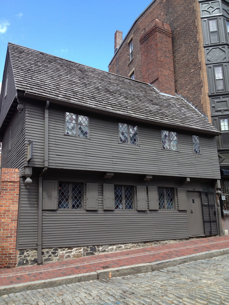 building exterior, revolution, paul revere, no people, built structure, wall, Boston, Architecture, historical, house, city, brick, building, window, entrance