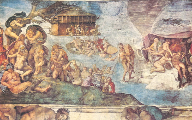 Michelangelo Buonarroti, Defending, 1080P, Images of Noahs Flood and Other Biblical Ones