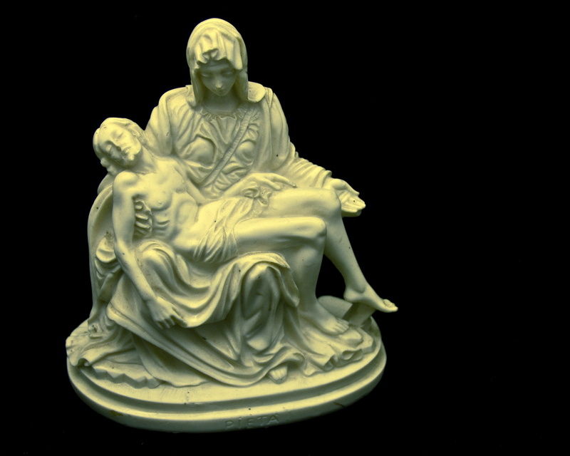 indoors, pray, mary, history, representation, biblical, craft, classical style, 2K, la pieta, religion, grief, copy space, faith, healing, tears, male likeness