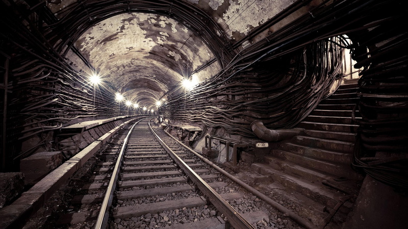 technics, 4K, track, passageway, transportation, facility, way, passage, station, tunnel