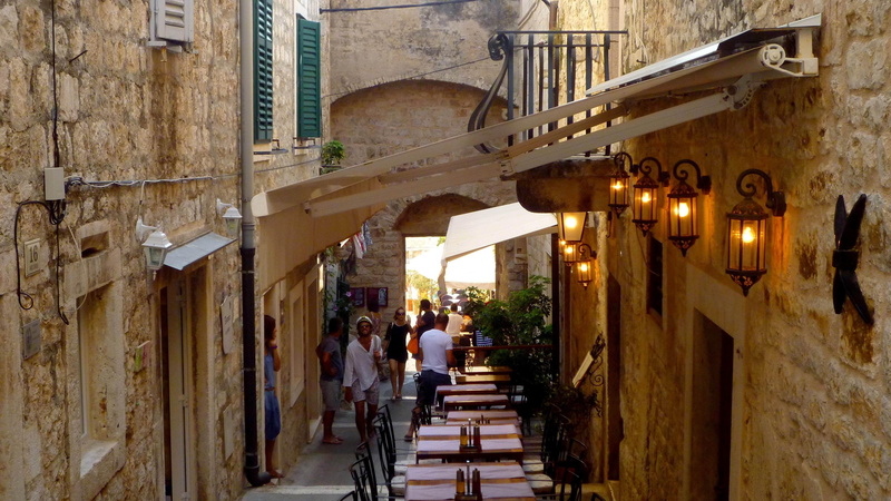 croatia, hvar, street, town, passage, 4K