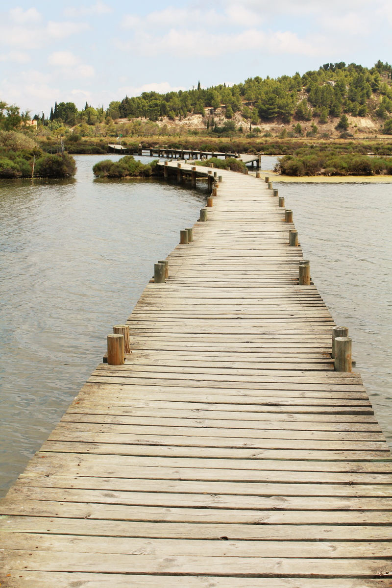 the way forward, atypical, diminishing perspective, 5K, sky, outdoors, salins, tranquility, stilt, no people, france, day, direction, nature, long, scenics - nature