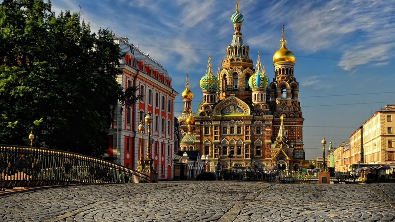 nature, russia, belief, city, 1080P, church, church of the savior on blood, sky, building, religion, church on spilled blood, street, street view, architecture