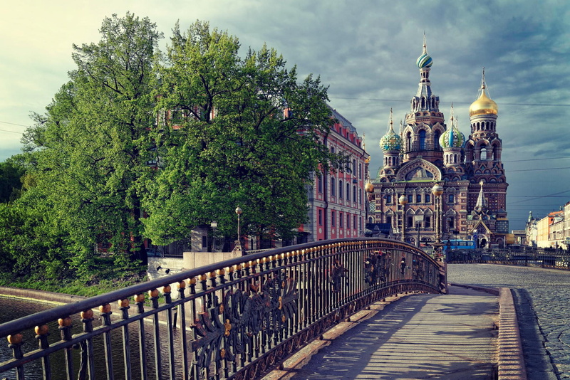 blood, st, clouds, russia, savior, dome, spilled, the savior on spilled blood, 1080P, petersburg, temple, st petersburg, bridge
