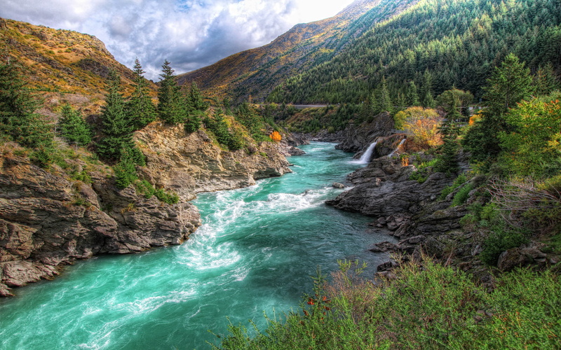 no people, motion, electricity, stations, roaring, tree, dam, cloud - sky, flowing, plant, land, nature, tranquil scene, small, rock, hydro, outdoors, flowing water