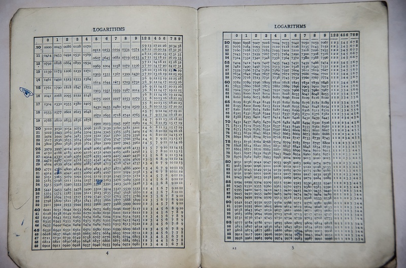multiplication, close-up, day, education, reference, logarithms, non-western script, top, script, book, tables, publication, information, calculate, pattern
