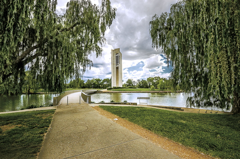 building exterior, plant, australia, outdoors, built structure, nature, tree, architecture, grass, footpath, carillon, direction, music, instrument, no people
