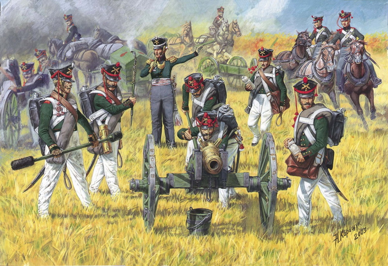 art, field, army, foot artillery 1812 - 1814гг.Light field, day, acted in the war with the minimum distances., military, outdoors, people, men, cannon