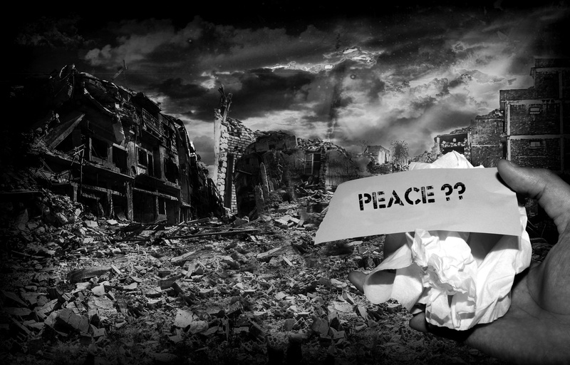 built structure, help, illustration, war, little hope, human dignity, compassion, death, outdoors, security, helplessness, text, message, mountain, nature