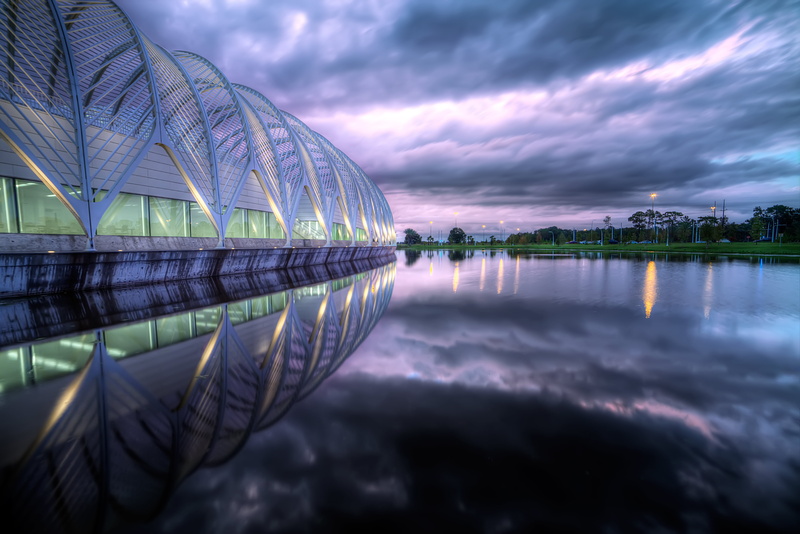 structure, architecture, river, framed, time, HDR, 5K, metal, Sky, Technology, gray, night time, Photography, Polytechnic, Club, Purple, famous Place