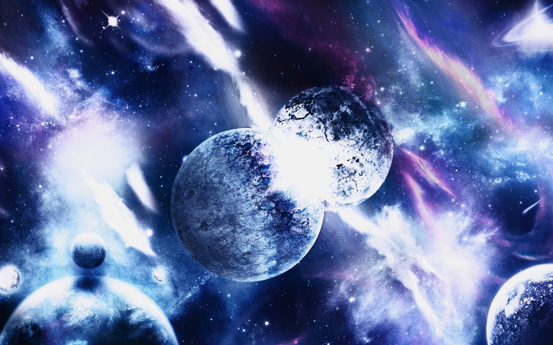 planets, collision, 1080P