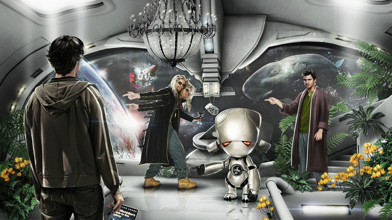 beeblebrox, android, guide, 1080P, prefect, ford, paranoid, zaphod, movies, dent, hitchhikers, galaxy, arthur, marvin