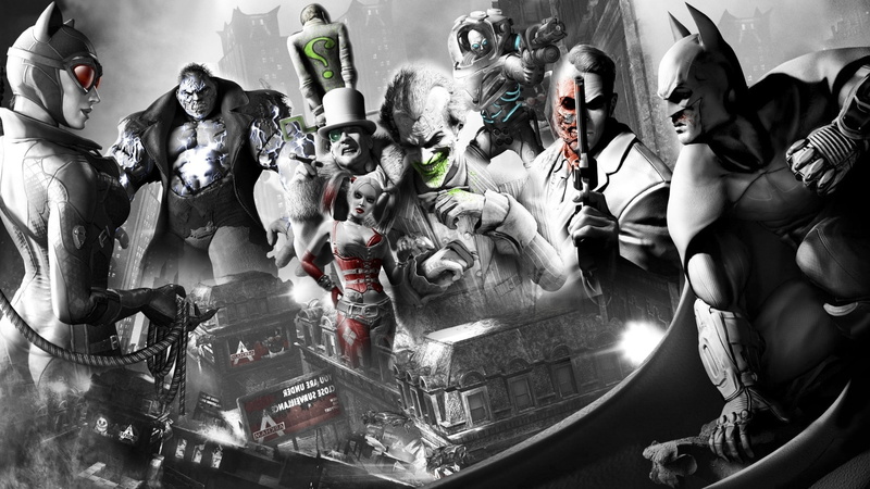 harley quinn joker harvey dent batman arkham city batman catwoman penguin, 2K
