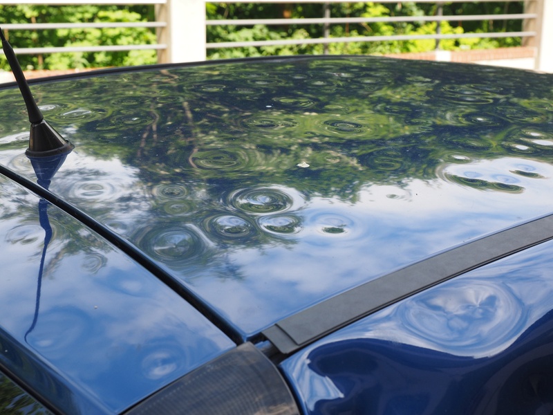 lake, metal, plant, nature, steel, transportation, reflection, roof, hail dents, shallow, blue, insurance, mode of transportation, car roof, hail damage