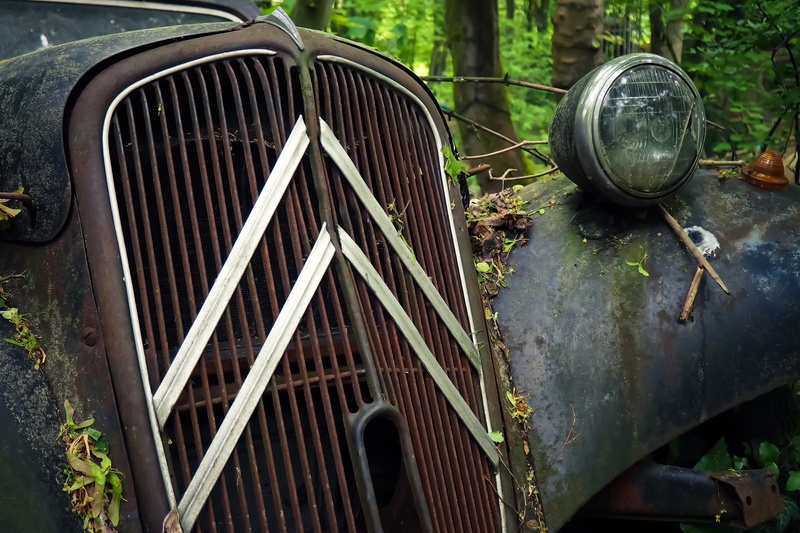 scrap, turned off, stainless karre, old, transportation, day, abandoned, vehicle, nostalgia, dirty, oldtimer, citroen traction avant légère, cooler, old cars