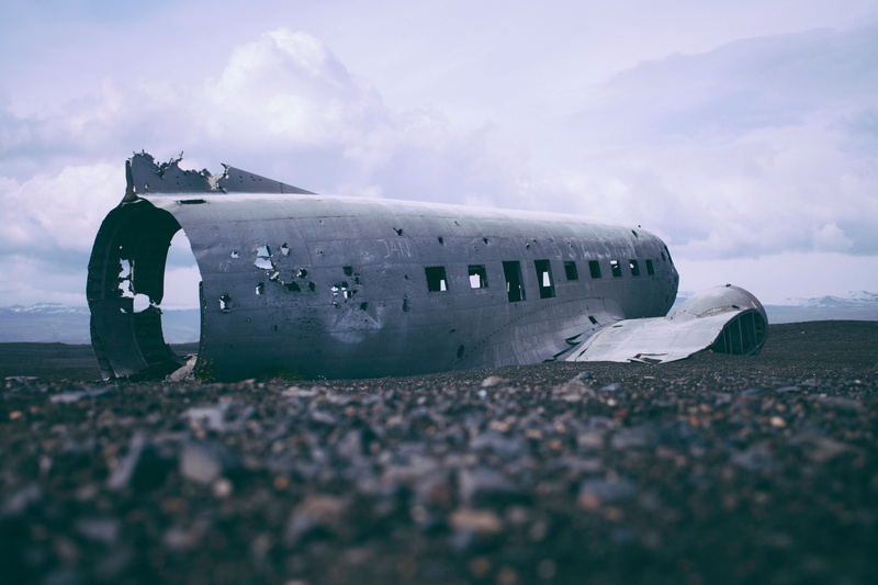 beach, catastrophe, air vehicle, sky, abandoned, aerospace industry, aircraft, navy, aviation, damaged, cloud - sky, no people, 5K, travel, ruined, military