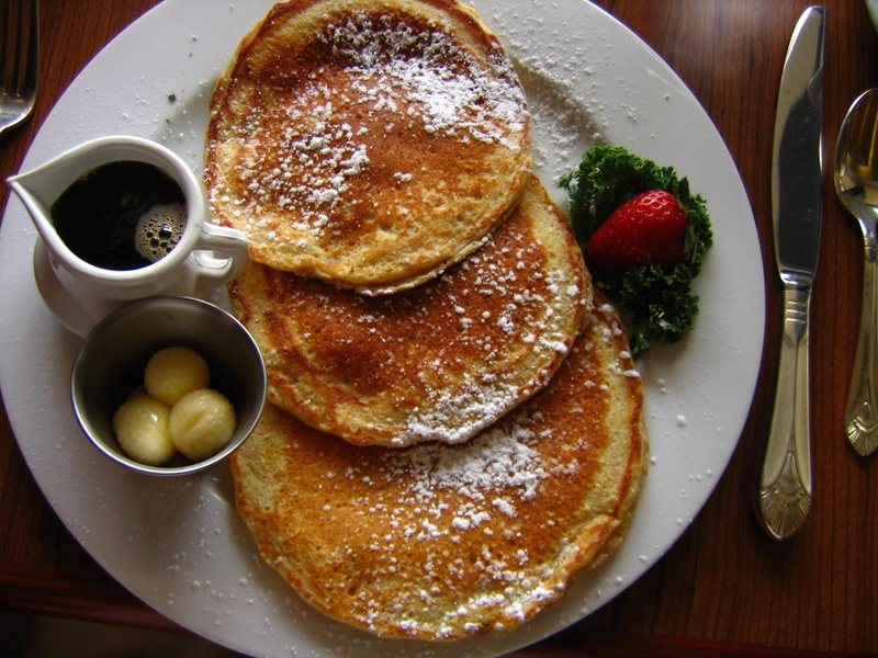 fruit, three, food, strawberry, plate, ceramic, 1080P, white, pancakes