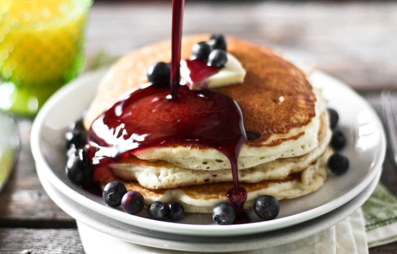 pancakes, blackberries, 2K, food, breakfast