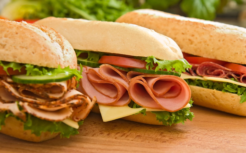 food, closeup, sandwiches, ham, 2K, breakfast