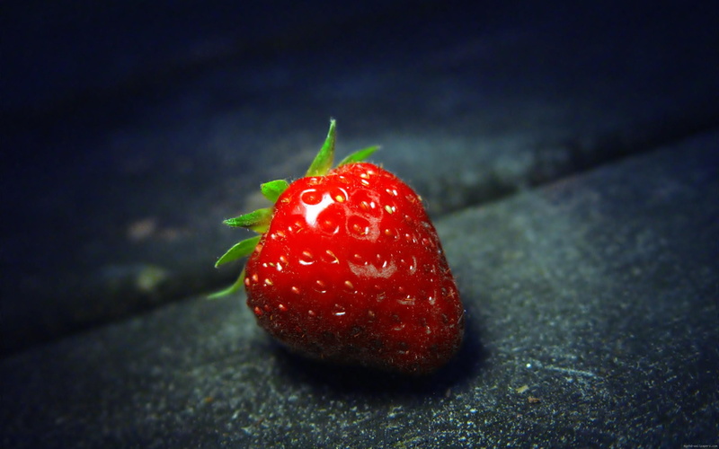 fruit, 2K, food, background, dark, strawberry