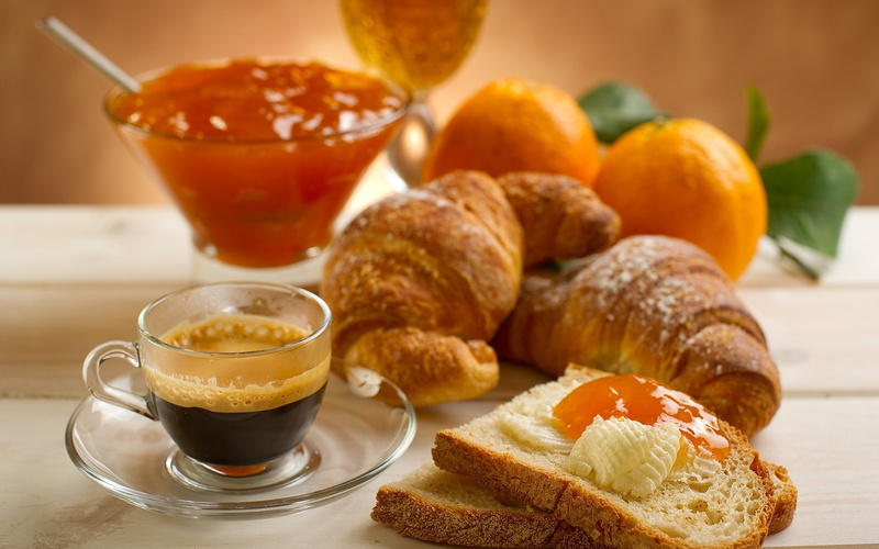 baguette, meal, coffee Cup, dessert, tea - Hot Drink, peach, cup, drink, breakfast, croissant, freshness, breads, pastry, loaf, cafe, espresso, no People