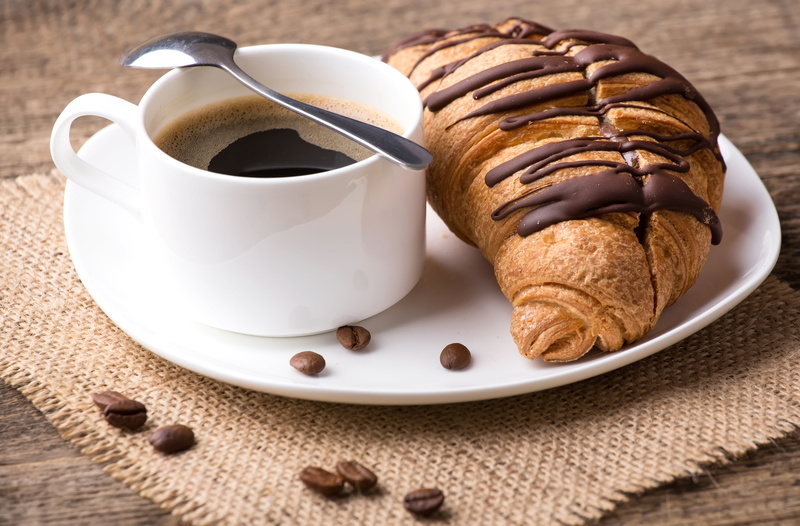 dessert, baked pastry item, morning, cultures, white, sweet Food, mug, table, bread, cup, cafe, food and drink, still life, Breakfast, baking, wood - Material